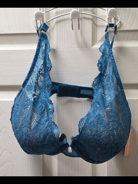 ThirdLove Teal Lace Plunge Bra